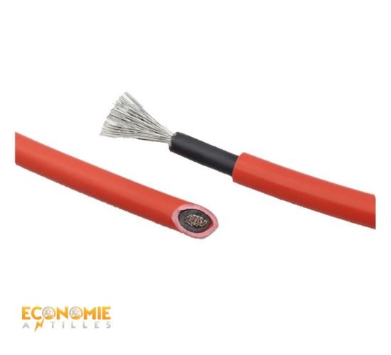 Câblage DC 6mm2 câble rouge ou noir Économie Antilles