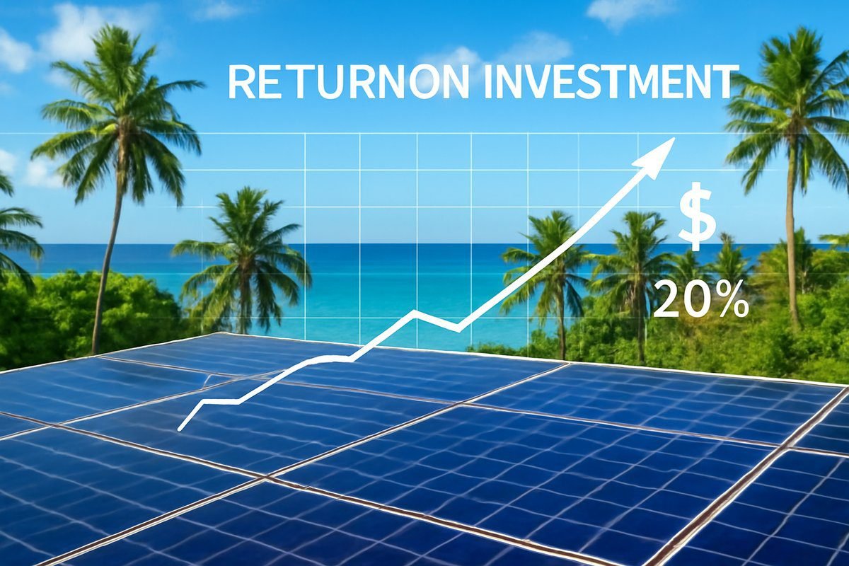 Rentabilité panneaux solaires DOM : calcul financier d'investissement photovoltaïque en Outre-mer