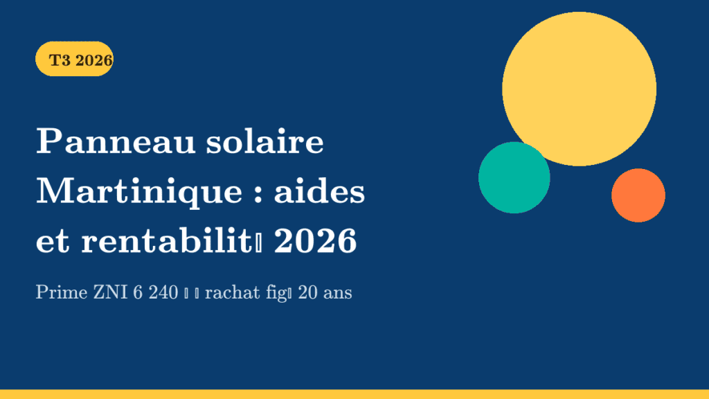 Panneau solaire Martinique : aides 2026 et rentabilité d'une installation