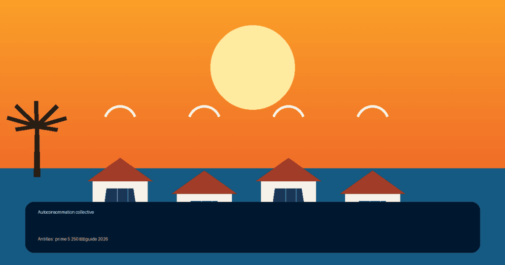 Autoconsommation collective Antilles : copropriétés solaires et prime 2026